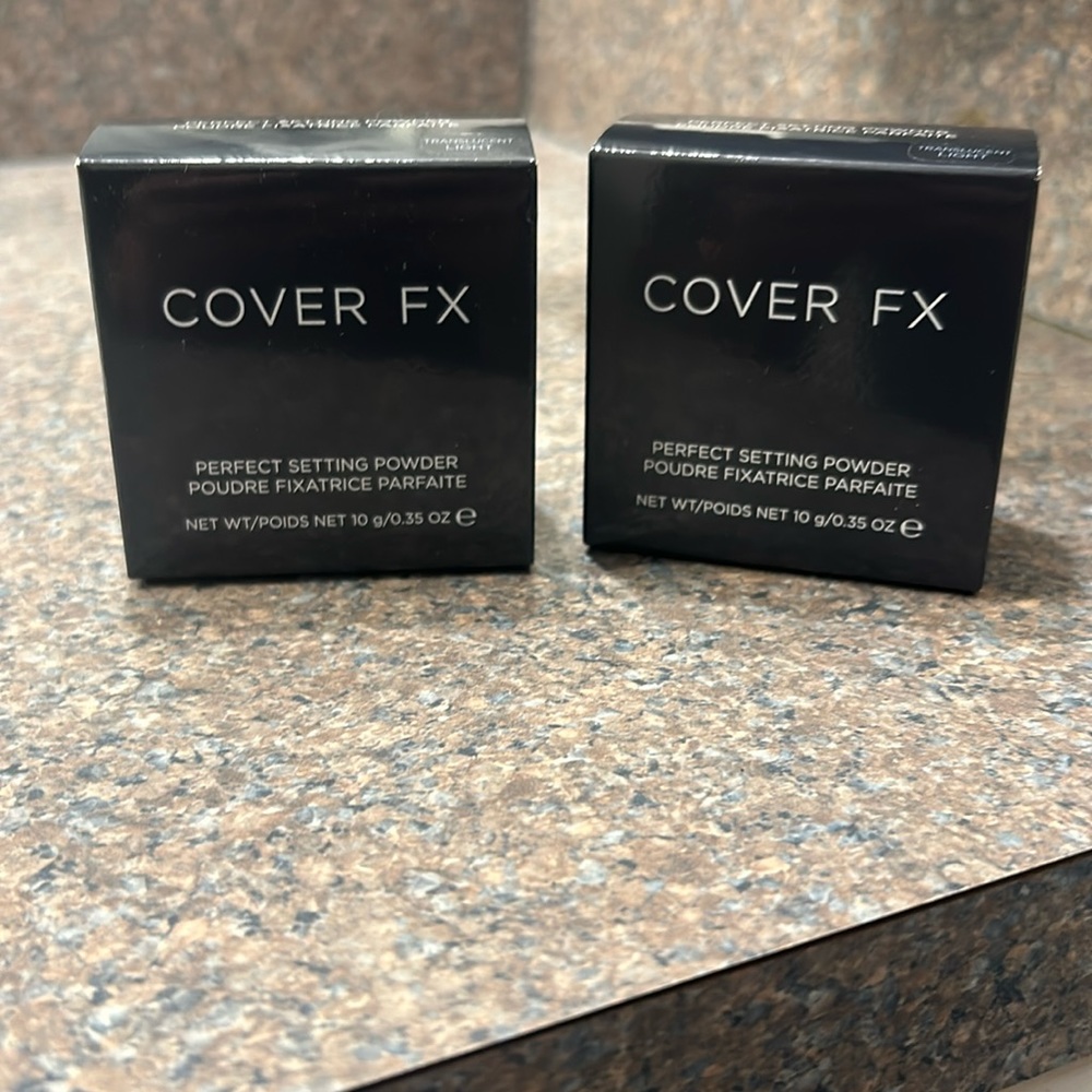 2x Cover FX Perfect Setting Powder Translucent Light FULL SIZE